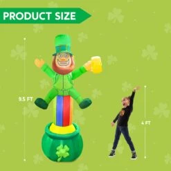 Large St Patrick Leprechaun On Rainbow Pot Of Gold Inflatable (7 Ft) 15 Large St Patrick Leprechaun On Rainbow Pot Of Gold Inflatable (7 Ft) -Joiedomi image 5 842a3d74 52d6 45a4 a61d 2746844c8321