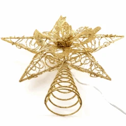 Gold Star Flower Tree Topper, Warm White -Joiedomi image 5 8560072a 1e76 4c46 a967 3213ac011bb4