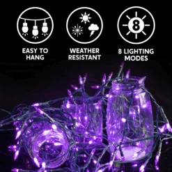 17.3 FT 50-Counts Purple LED String Lights, 2 Pack 14 17.3 FT 50-Counts Purple LED String Lights, 2 Pack -Joiedomi image 5 965b69e1 6527 420a abf7 0f683ebf6e5e