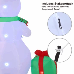6ft Inflatable Snowman Holding A Christmas Wreath -Joiedomi image 5 a2924d30 4b5f 49dd 8a97 dd82b2c6aca9