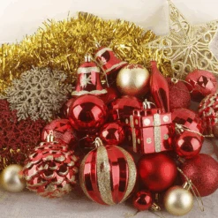 71ct Assorted Christmas Tree Ornaments - Red & Gold -Joiedomi image 5 a4abc05d 1a8e 414d b7fa 848b463fce06