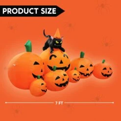 Large Halloween Pumpkin Patch With Cat Inflatable 7 Ft -Joiedomi image 5 b135472e af2c 43d4 b0e5 5270da12a59b