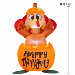 6ft Thanksgiving Inflatable Turkey On Pumpkin -Joiedomi image 5 bb6bf7f3 03c1 4663 a68f 81cb1c6b88c9
