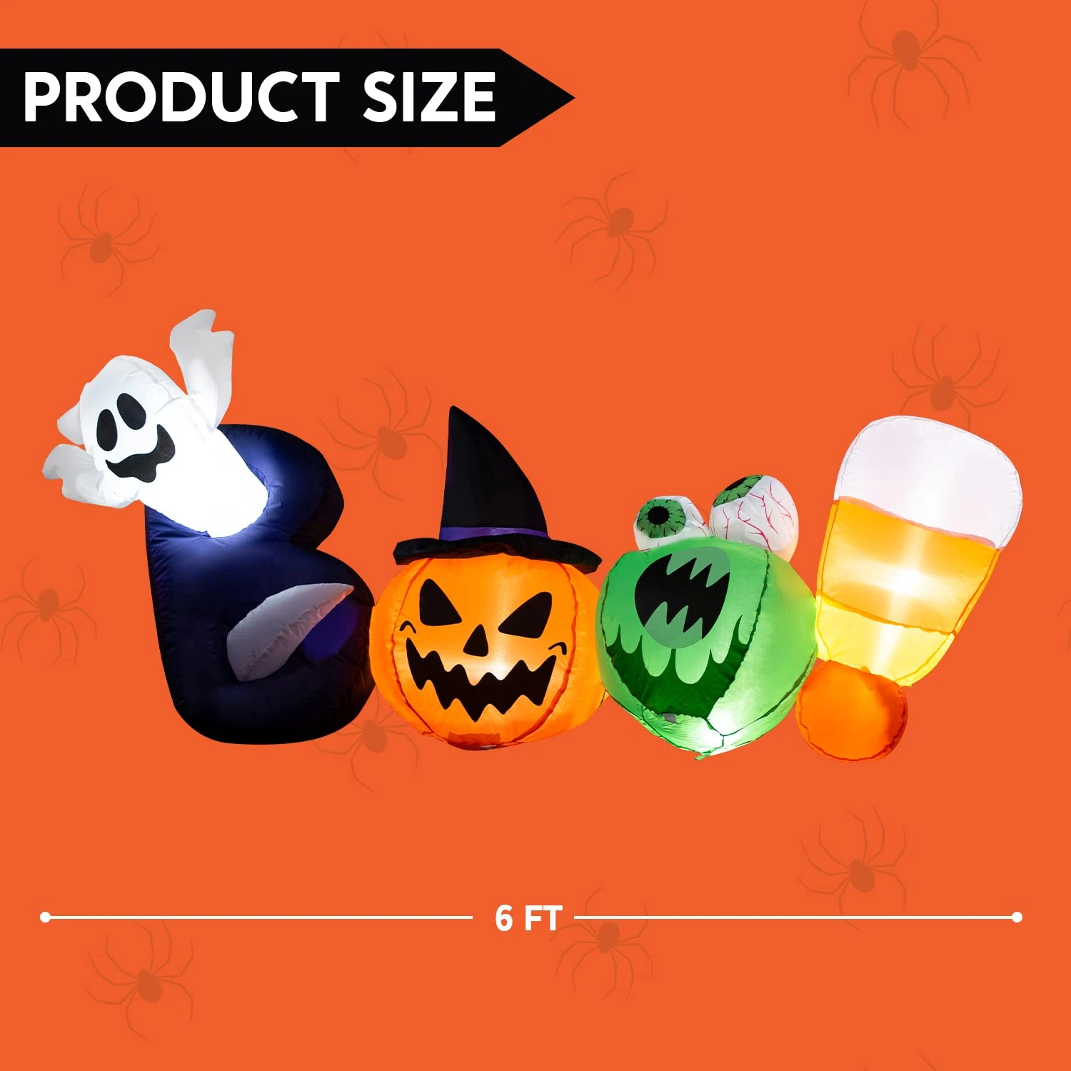 6ft Halloween Inflatable Boo Words 7 6ft Halloween Inflatable Boo Words - Image 5