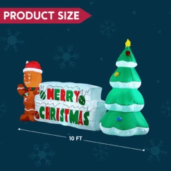 Giant Merry Christmas Sign With Tree & Gingerbread Man Inflatable (10 Ft) 15 Giant Merry Christmas Sign With Tree & Gingerbread Man Inflatable (10 Ft) -Joiedomi image 5 c678bc23 1a8e 437a bdc8 39520a59ca0c