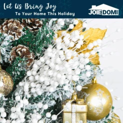 20" Christmas Tree Berry Stem (White) - 24 Pcs -Joiedomi image 5 d409369b 8fc8 4934 b3db 7f059333fd32