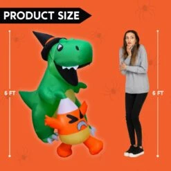 6ft Halloween Inflatable Dinosaur Catching Candy Corn -Joiedomi image 5 e0636c3e 74f9 41c4 aca6 88ad9a430b9a