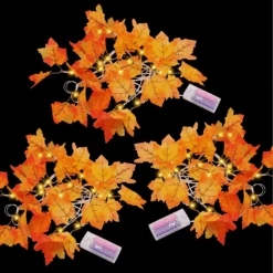 Jumbo Maple Leaves String Lights (3 Pack) -Joiedomi image 5 e11acce8 bd2a 4d87 a2df f719336e1937