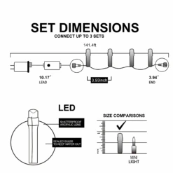 400 Warm White LED Green Wire String Lights -Joiedomi image 5 ebd5d1e5 34ce 4329 b08f 7769861b027f