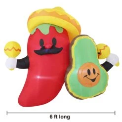 Large Inflatable Long Cinco De Mayo Avocado And Chili (6 Ft) -Joiedomi image 5 f0d52adf a6dd 4401 9a5c 02843d396935