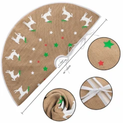 48in Burlap Reindeer Tree Skirt -Joiedomi image 5 fbac7c4b d952 4588 85b4 2e93e8239746