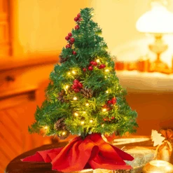22in Prelit Tabletop Christmas Tree With Holy Leaves & Pine Cones 16 22in Prelit Tabletop Christmas Tree With Holy Leaves & Pine Cones -Joiedomi image 6 1038b425 dbba 42b6 960b a181684ffcd3