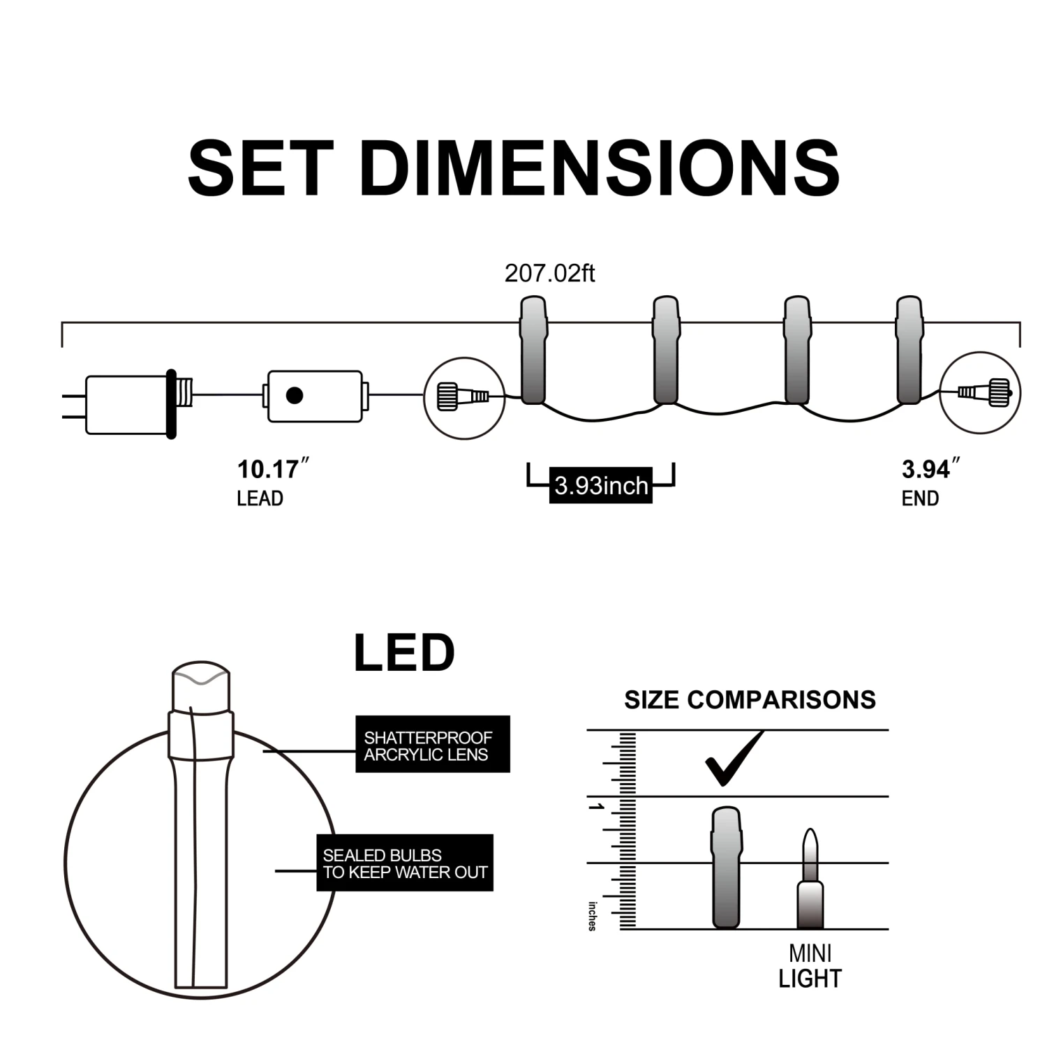 600 Multicolor LED Green Wire String Lights 8 600 Multicolor LED Green Wire String Lights - Image 6