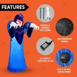 Inflatable Giant Spooky Warlock 8 FT -Joiedomi image 6 29b5a647 1833 439a a4f6 8dee94fd27ca