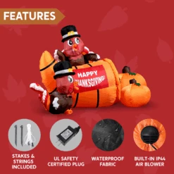 Large Little Turkeys On A Cornucopia Inflatable (6ft) -Joiedomi image 6 2cb6841f 16b3 41b7 b1bd 5ea097ab6cd4