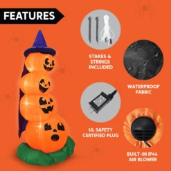 Large Halloween Stacked Pumpkins Inflatable (6 Ft) 15 Large Halloween Stacked Pumpkins Inflatable (6 Ft) -Joiedomi image 6 6ac817f3 69fa 4d03 a5ff 1842ba7ac38d