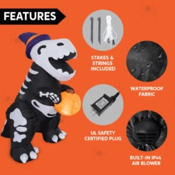 5 Ft Halloween Cute Skeleton Dinosaur -Joiedomi image 6 73a22764 8432 43cf 9251 902bb6bc9a5c