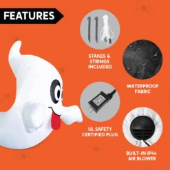 4ft Halloween Inflatable Ghost Coming Out From Tree -Joiedomi image 6 7f489419 5bb8 4cd3 9dc5 4711f6cc0365