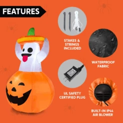 Tall Halloween Ghost In Pumpkin Inflatable (5 Ft) 15 Tall Halloween Ghost In Pumpkin Inflatable (5 Ft) -Joiedomi image 6 824baa09 9a44 4d73 8bd4 5147ddfbf57f