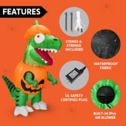 Halloween Large Dinosaur Inflatable (6 Ft) -Joiedomi image 6 88a0ce22 14c7 432d 8a62 7001468e5939
