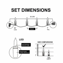 52.5 FT 200 Count Christmas Purple Green Wire String Lights -Joiedomi image 6 8c5445f1 4068 4b0f be8c fd6d3bb7fdde