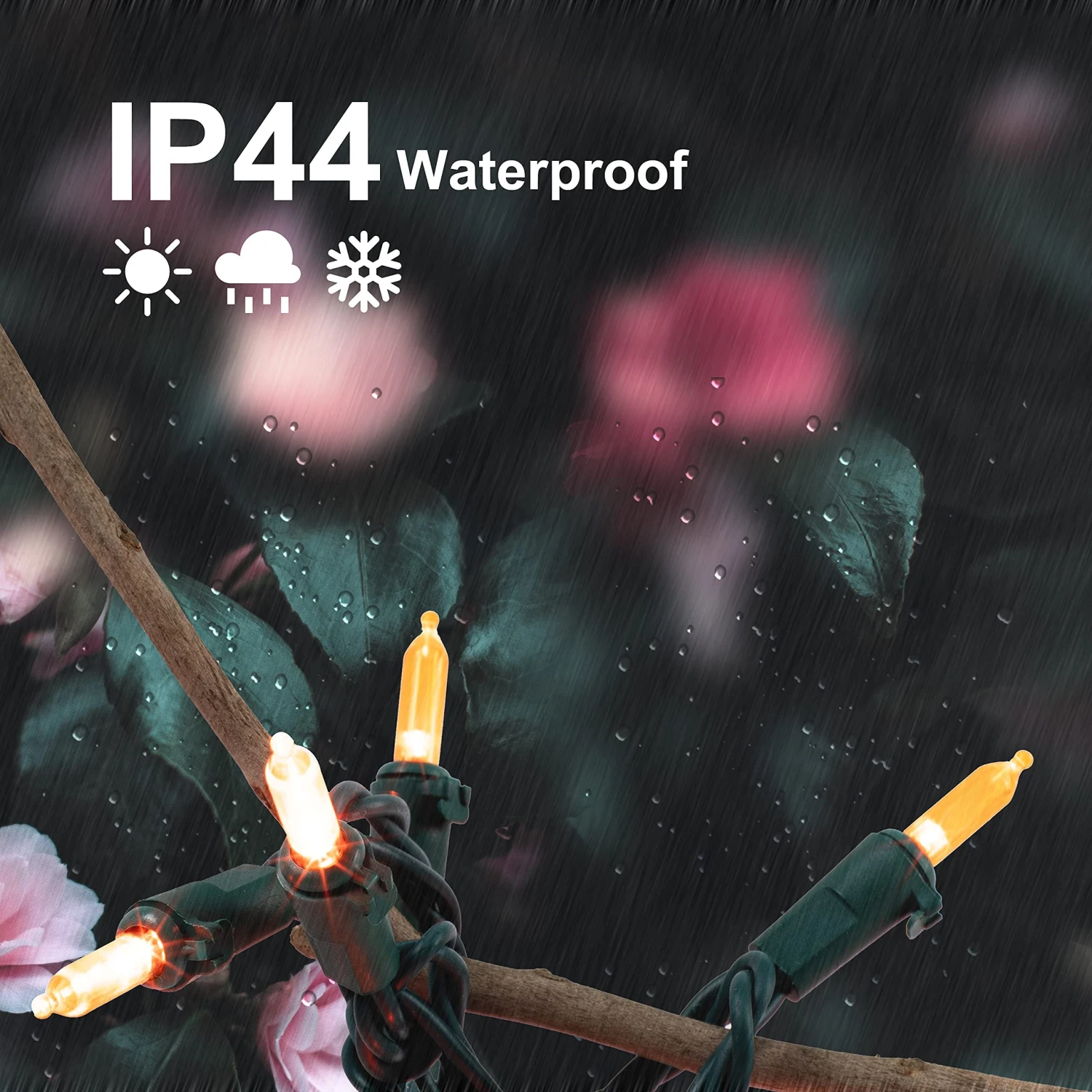 52.5 FT 200 Count Christmas Orange Green Wire String Lights 8 52.5 FT 200 Count Christmas Orange Green Wire String Lights - Image 6