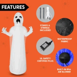 Jumbo Spooky Scary Horror Ghost Inflatable (9 Ft) 15 Jumbo Spooky Scary Horror Ghost Inflatable (9 Ft) -Joiedomi image 6 9a534b3e 0558 441c bdb1 7f61390dd95f