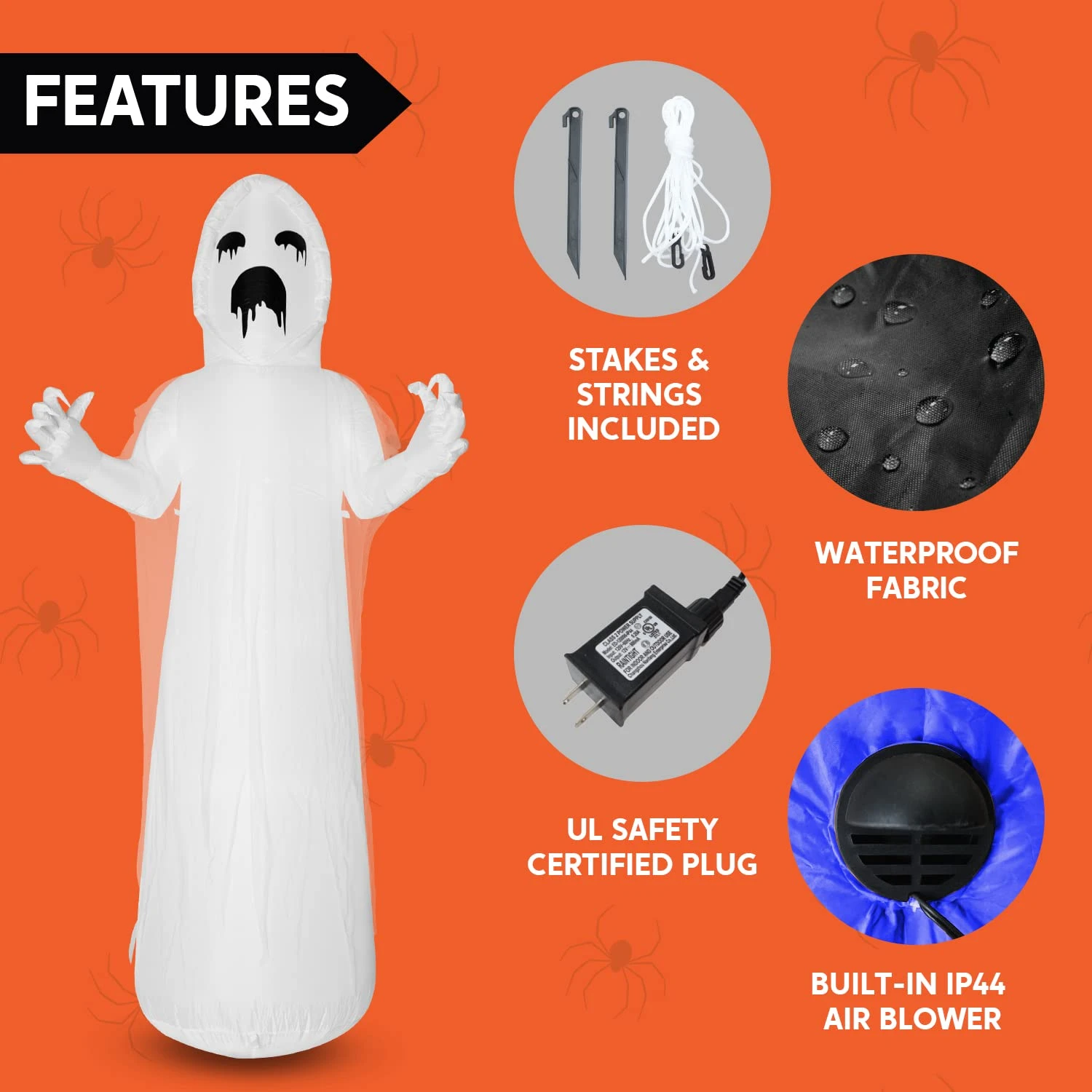 Jumbo Spooky Scary Horror Ghost Inflatable (9 Ft) 8 Jumbo Spooky Scary Horror Ghost Inflatable (9 Ft) - Image 6