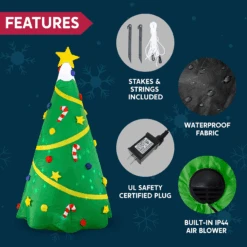 Jumbo Christmas Tree With Lights Inflatable (8 Ft) -Joiedomi image 6 a14e9c9c fe50 4ec6 9910 5b0971f562bb