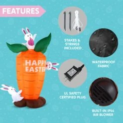 6ft Easter Inflatable Decoration Carrot 14 6ft Easter Inflatable Decoration Carrot -Joiedomi image 6 a4646f8d bab5 40b9 b733 9c1a5d35464e