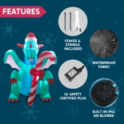 Green Dragon With A Candy Cane -Joiedomi image 6 a59fe036 304a 41d1 8079 8ea45912d21c