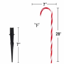 28in Christmas Candy Cane Pathway Markers -Joiedomi image 6 b089c4fa c3a0 4237 a6d0 3e68a5f17aed