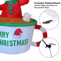 6ft Inflatable Elf In Mug -Joiedomi image 6 c352860f c3b7 444d 97fc 546c0f381d75