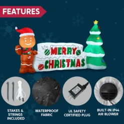 Giant Merry Christmas Sign With Tree & Gingerbread Man Inflatable (10 Ft) 16 Giant Merry Christmas Sign With Tree & Gingerbread Man Inflatable (10 Ft) -Joiedomi image 6 ceecda9c c925 48d7 9abc 0ce57859c010