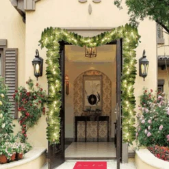 Artificial Holiday Garland With 50 Lights (9 Ft) -Joiedomi image 6 d303a131 076b 4649 98a7 d865a30ee4ae