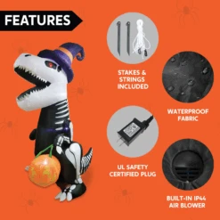 Jumbo Halloween Skeleton Dinosaur Inflatable (8 Ft) 16 Jumbo Halloween Skeleton Dinosaur Inflatable (8 Ft) -Joiedomi image 6 dcfcb957 208f 4c1a ae37 6cdf5290aa51