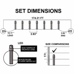 500 Multicolor LED Green Wire String Lights -Joiedomi image 6 f122909b 84e3 4991 b533 a8b7782f7e1e