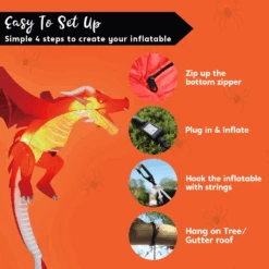 Tall Hanging Flying Dragon Inflatable (5 Ft) -Joiedomi image 7 036a42fb 8a43 4cfa a32e a3e25499eb00
