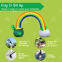 Giant St Patricks Day Rainbow Arch Inflatable With LED Light Build (10 Ft) -Joiedomi image 7 18b5c7ce 12a6 47c3 afef d793ccfdc749