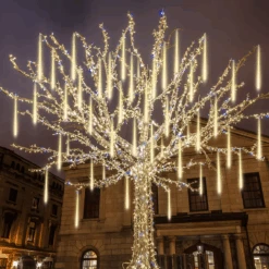 540 LED Meteor Shower Rain Lights 10 Tubes 50cm Warm White, 2 Pack -Joiedomi image 7 2fdaea05 bf26 467a b634 d936ada08390