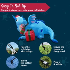 6 FT Long Inflatable Dragon Guarding Gift -Joiedomi image 7 39e64b37 3a06 4cf5 8e27 15bcd28d44b0