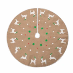 48in Burlap Reindeer Tree Skirt -Joiedomi image 7 3bc6b626 3c43 4b3f 9463 cc09811f280f