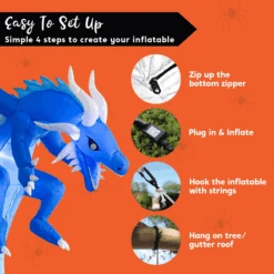 5 Ft. Hanging Ice Dragon -Joiedomi image 7 3d7e66ba f893 40f9 8c78 9855f07b5a76