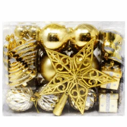 66ct Assorted Christmas Ball Ornaments With Tree Topper - Gold & Silver -Joiedomi image 7 3e11ce20 8b8d 4374 848d aa06bfe789c2