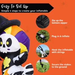 5 Ft Cute Halloween Skeleton Mermaid -Joiedomi image 7 48074100 8532 4b32 ae6e 505b368db6cf