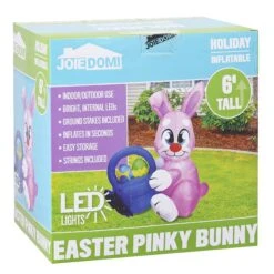 Large Easter Pink Bunny With Build-in LEDs Inflatable Outdoor Decorations (6ft) -Joiedomi image 7 49dc3370 3bbc 4e2a ae50 3f5dd32999ab