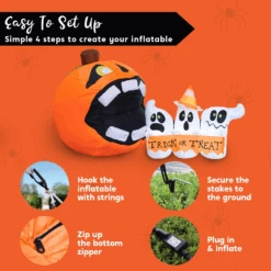 6ft Halloween Trick Or Treat - Pumpkin Eat Ghosts 15 6ft Halloween Trick Or Treat - Pumpkin Eat Ghosts -Joiedomi image 7 4d97a71c 845b 45d4 8969 810bf4764e85