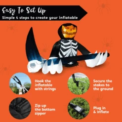 4ft Halloween Inflatable Ground Breaker Pumpkin Reaper -Joiedomi image 7 63ef92ee 1836 4da0 b5ef 6da1d7714f97