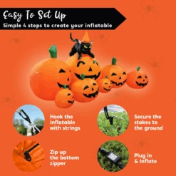 Large Halloween Pumpkin Patch With Cat Inflatable 7 Ft -Joiedomi image 7 666781a4 c9c3 4f5b b845 05534d02ff93