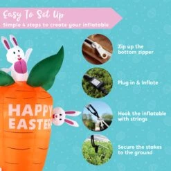 6ft Easter Inflatable Decoration Carrot 15 6ft Easter Inflatable Decoration Carrot -Joiedomi image 7 68342ae3 9405 4d41 bfa3 d40b0e6fd6bc